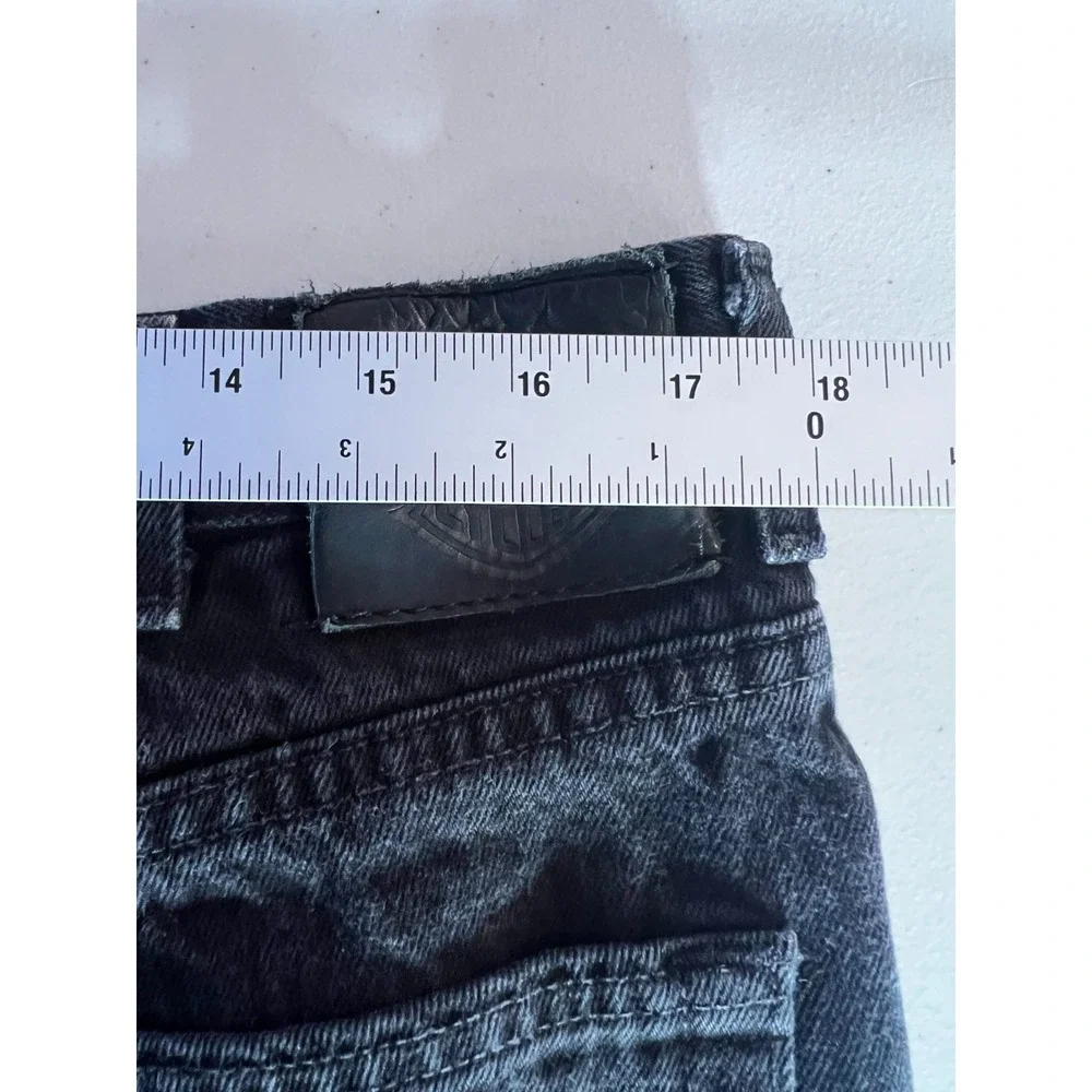 Harley Davidson 36x34 Black Straight Leg Denim Jeans Biker Motorcycle Vintage